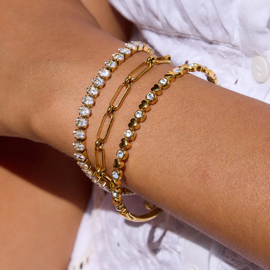 [VA]Avaria Tennisarmband mit ovalem Schliff