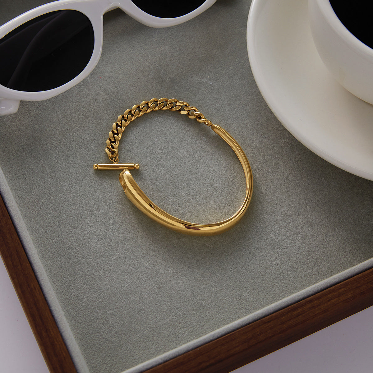 [VA]Myrna Gliederketten-Armreif in Gold