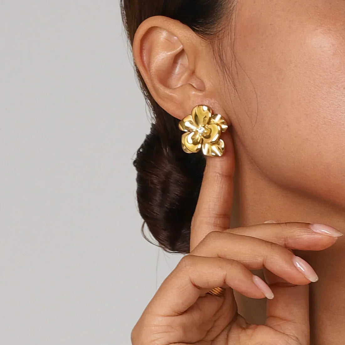 [VA]Ainsley Floral Gold Earrings