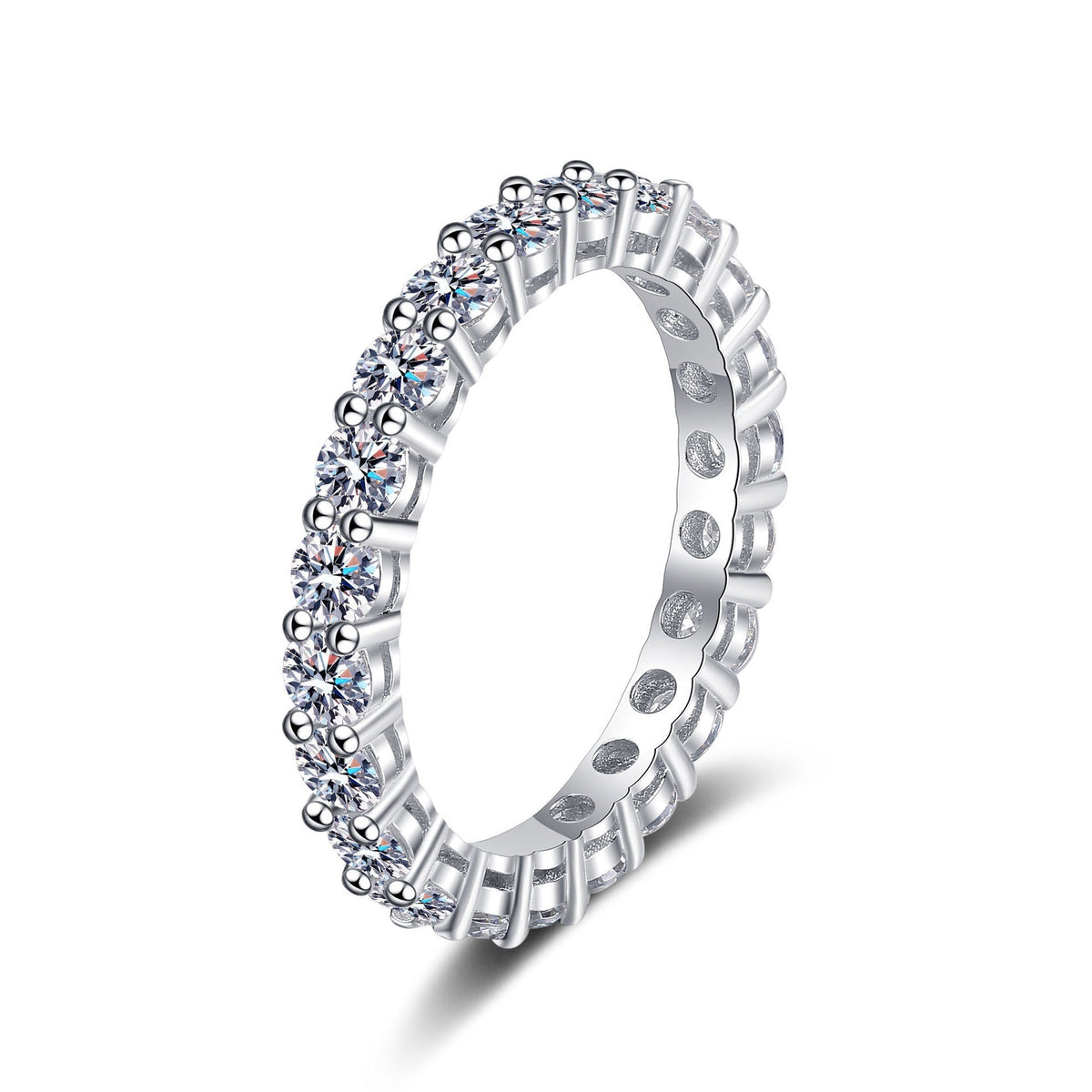[VA]LUXURIÖSER 2,2 KARAT VOLL-ETERNITY-MOISSANIT-RING