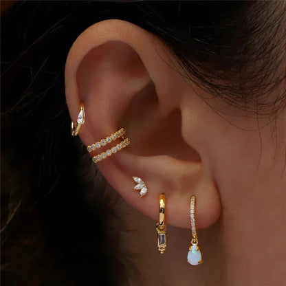 [VA]Trio Flat Back Diamond Stud