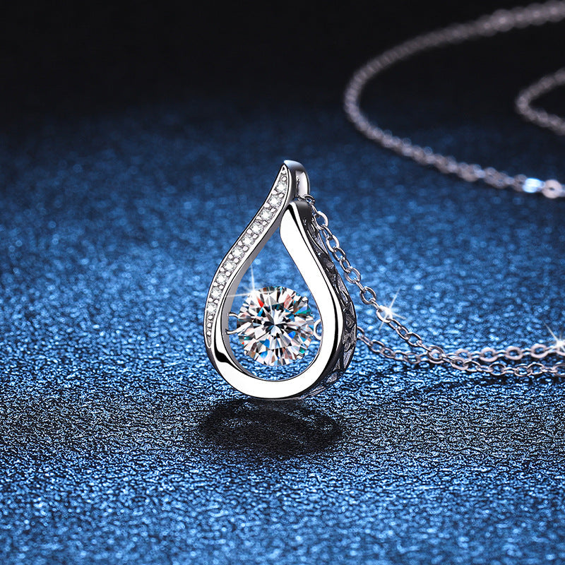 [VA]DANCING WATER DROP MOISSANITE HALSKETTE