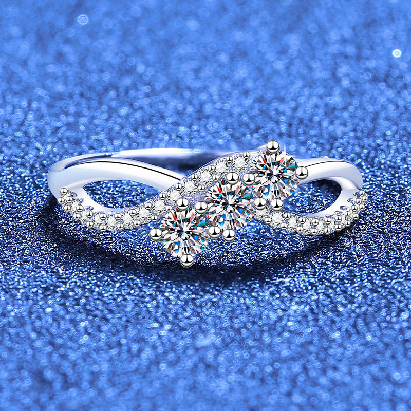 [VA]INTERTWINING LOVE MOISSANITE RING