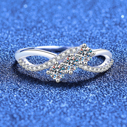 [VA]INTERTWINING LOVE MOISSANITE RING