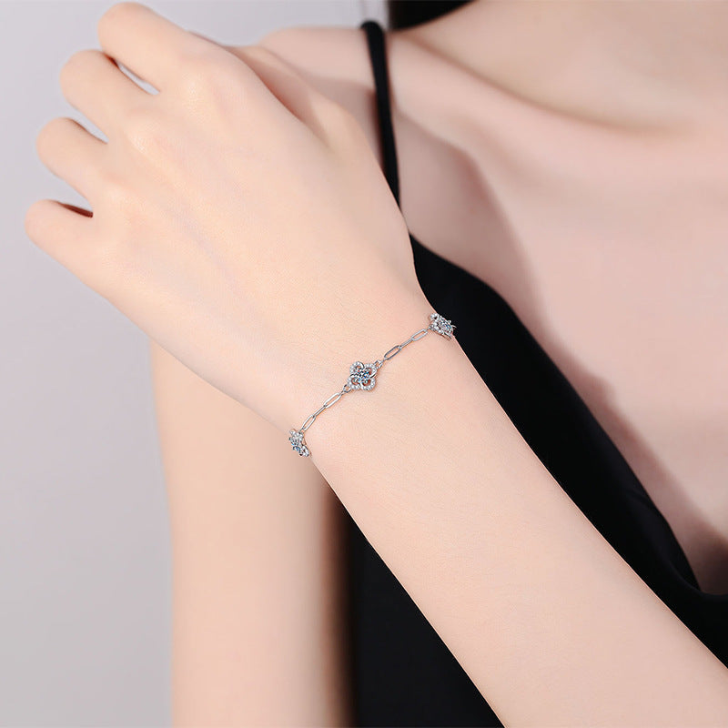 [VA]TRIPLE-CLOVER MOISSANIT-ARMBAND