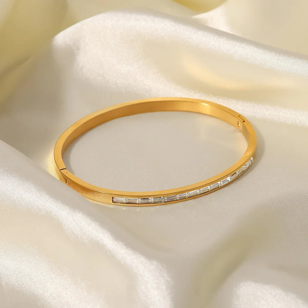 [VA]Grace Gold Diamond Bangle