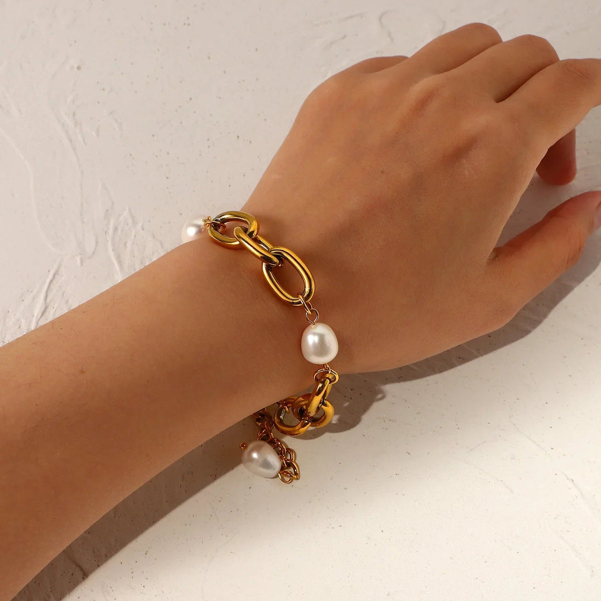 [VA]Ysabel Armband mit groben Süßwasserperlen