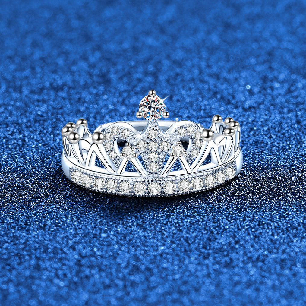 [VA]DREAMY CROWN MOISSANITE RING - 1,2 KARAT ELEGANT IM PRINZESSINNEN-STIL