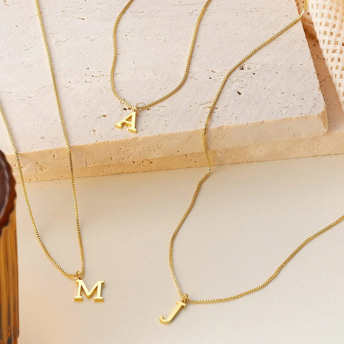 [VA]Therese Initialen-Halskette in Gold