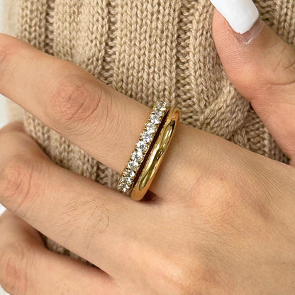 [VA]Alison Stacked Diamond Ring