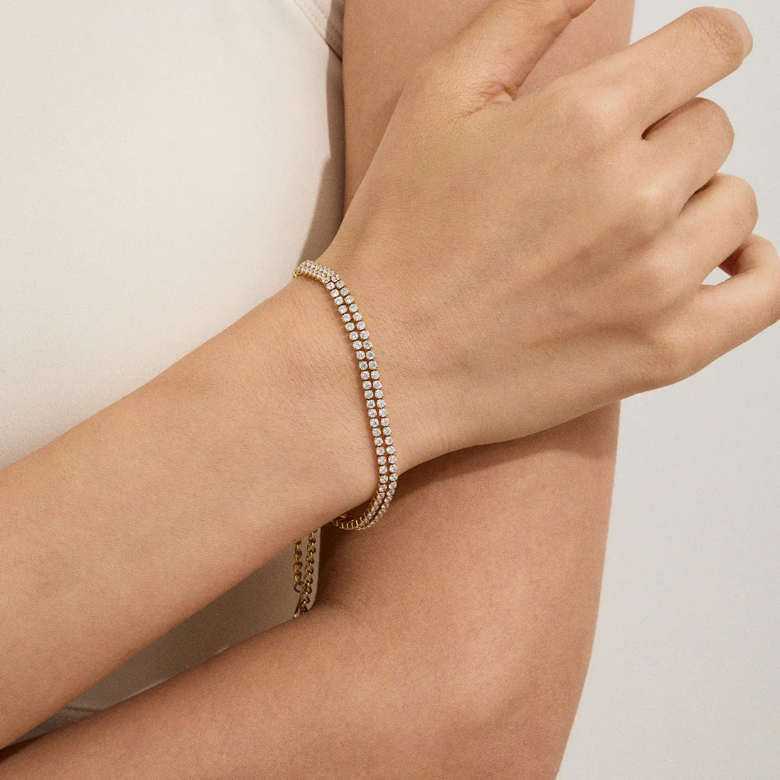 [VA]Celene Mehrreihiges Tennisarmband
