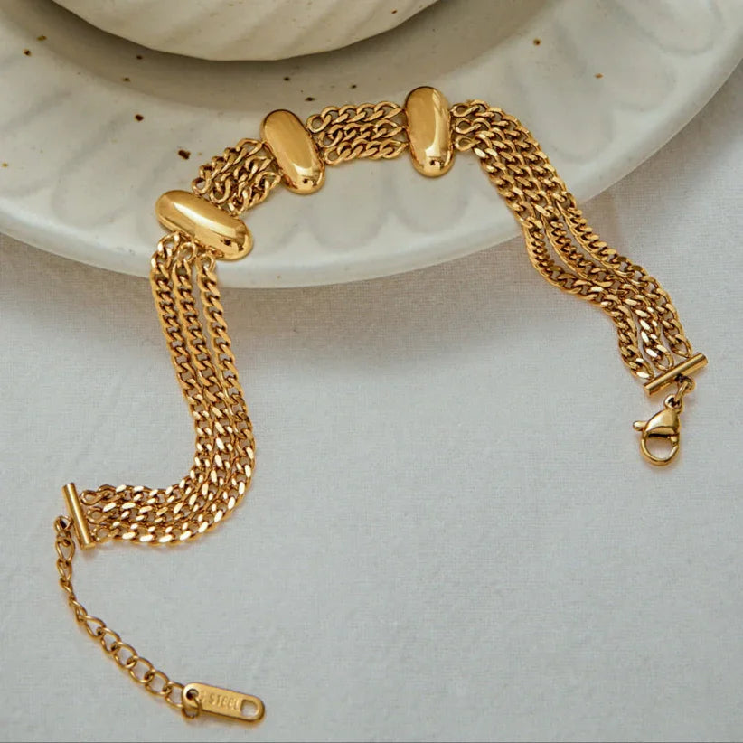 {
  "[VA]Kathleen Layered Chain Gold Bracelet": "[VA]キャスリーン レイヤードチェーン ゴールドブレスレット"
}