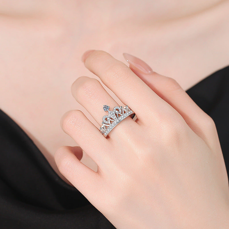 [VA]DREAMY CROWN MOISSANITE RING - 1,2 KARAT ELEGANT IM PRINZESSINNEN-STIL