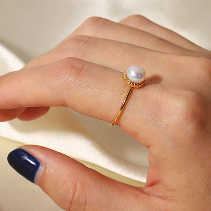 [VA]Solis Gold Pearl Ring