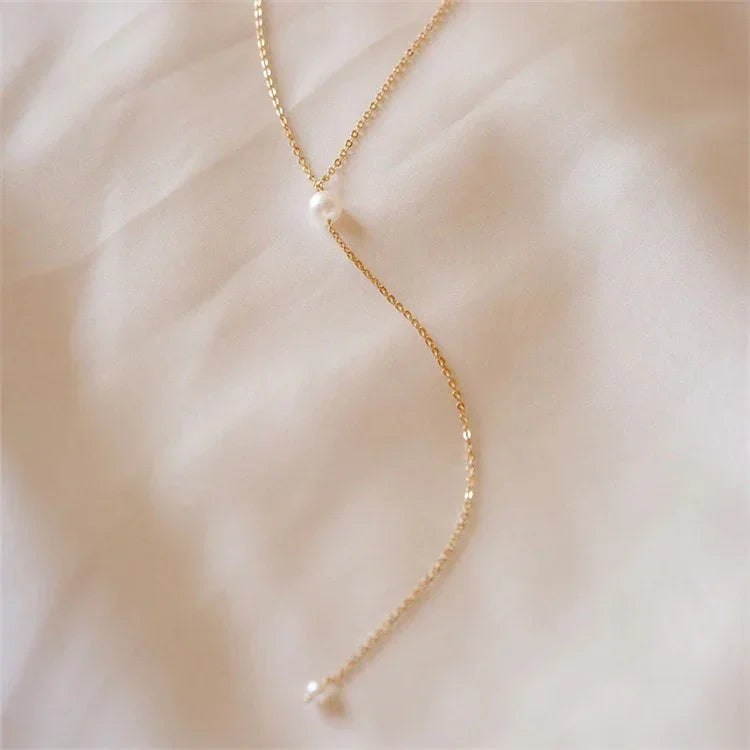 [VA]Beatrice Pearl Tassel Necklace