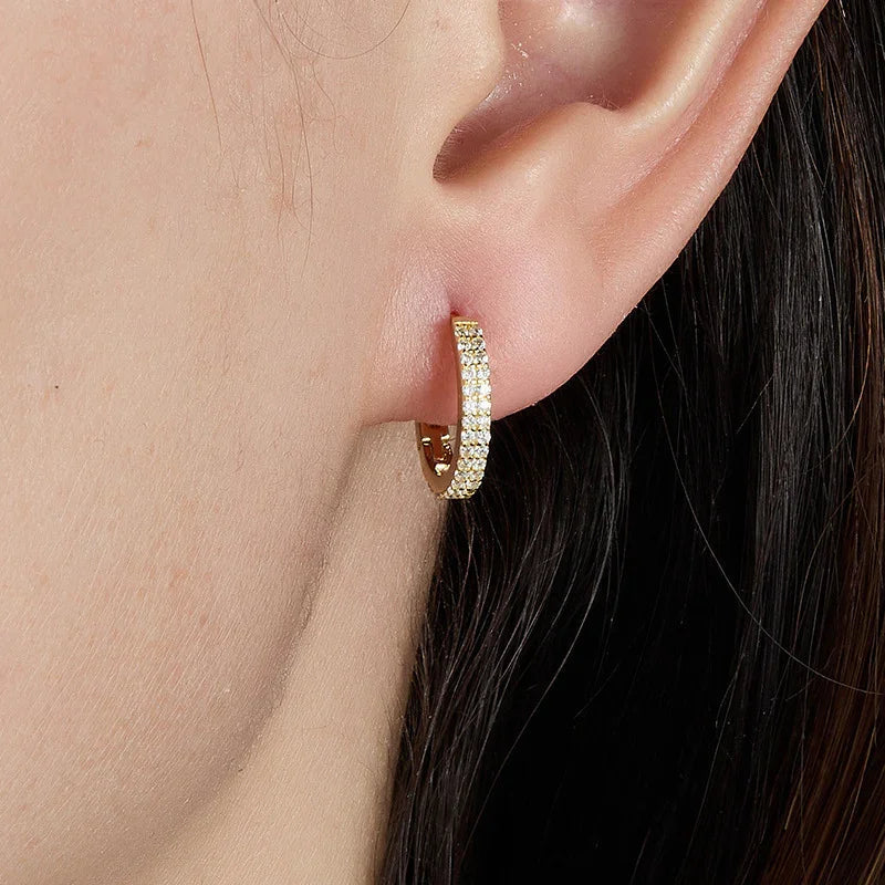 [VA]Cathy Paved Hoop Earrings