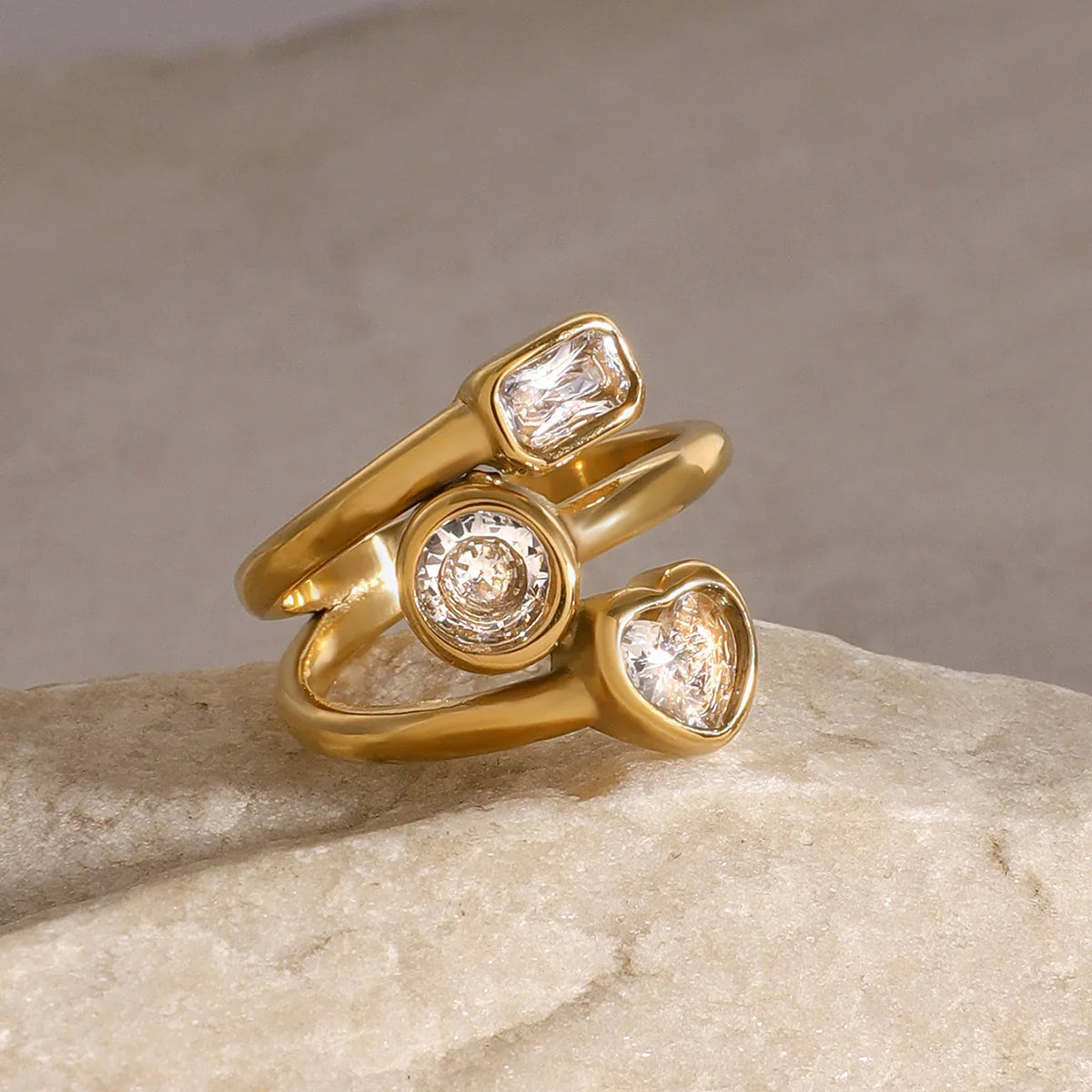 [VA]Amelina mehrlagiger Diamantring