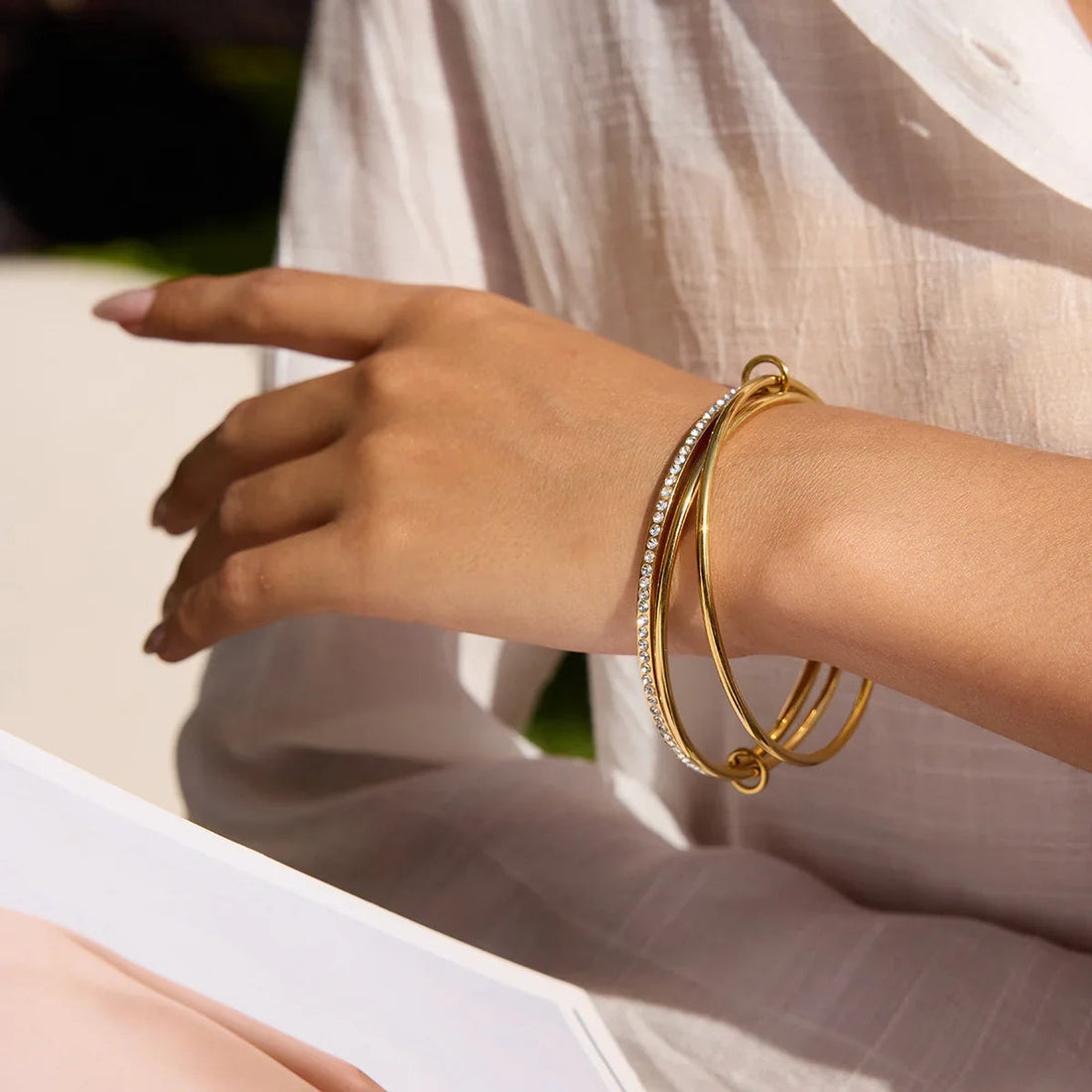 [VA]Quinley Armband mit gestapelten Diamanten