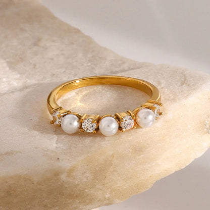 [VA]Keisha Diamond Pearl Ring