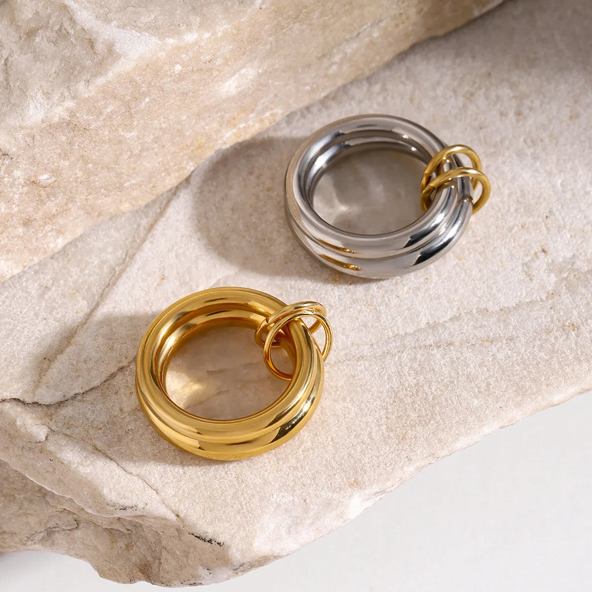 [VA]Dune Stacked Gold Ring