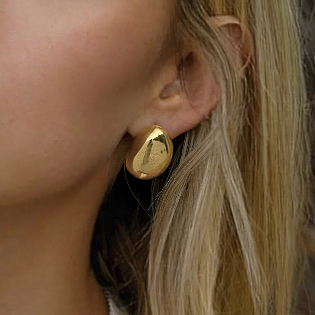 [VA]Callista Gold Bean Earrings