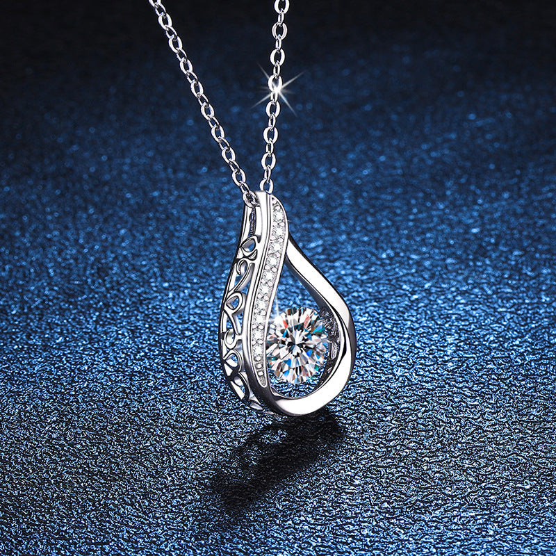 [VA]DANCING WATER DROP MOISSANITE HALSKETTE