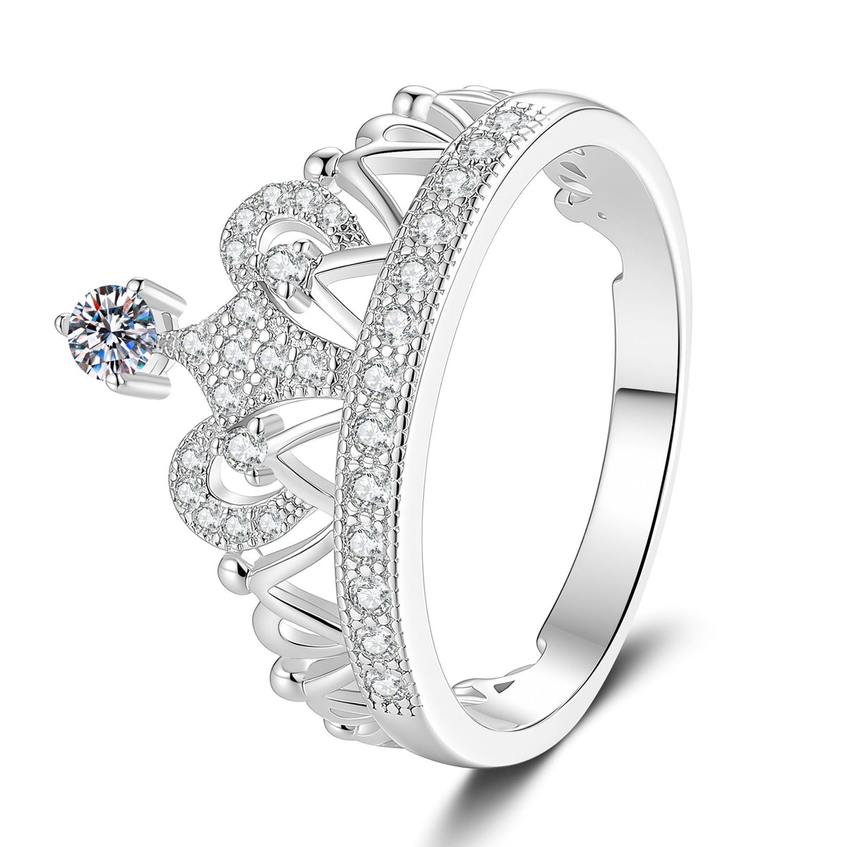 [VA]DREAMY CROWN MOISSANITE RING - 1,2 KARAT ELEGANT IM PRINZESSINNEN-STIL