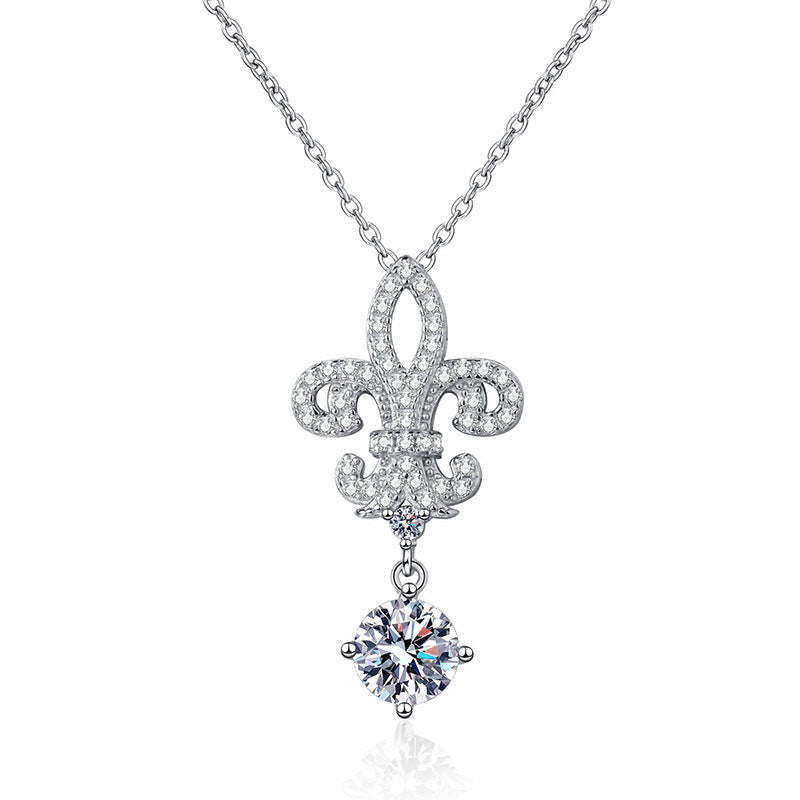 [VA]ROYAL FLEUR-DE-LIS MOISSANIT-ANHÄNGERKETTE