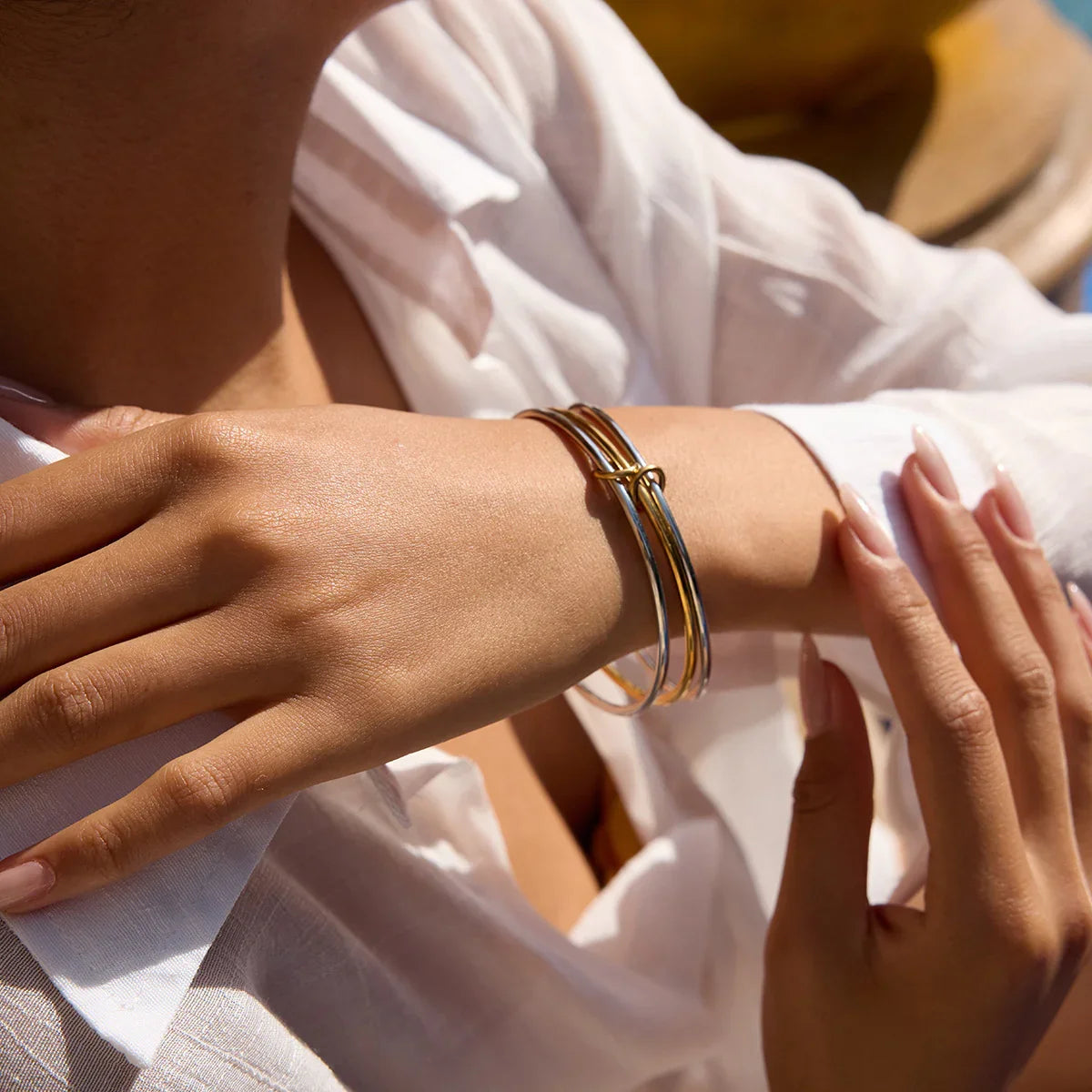 [VA]Romina zweifarbiges Stapelarmband