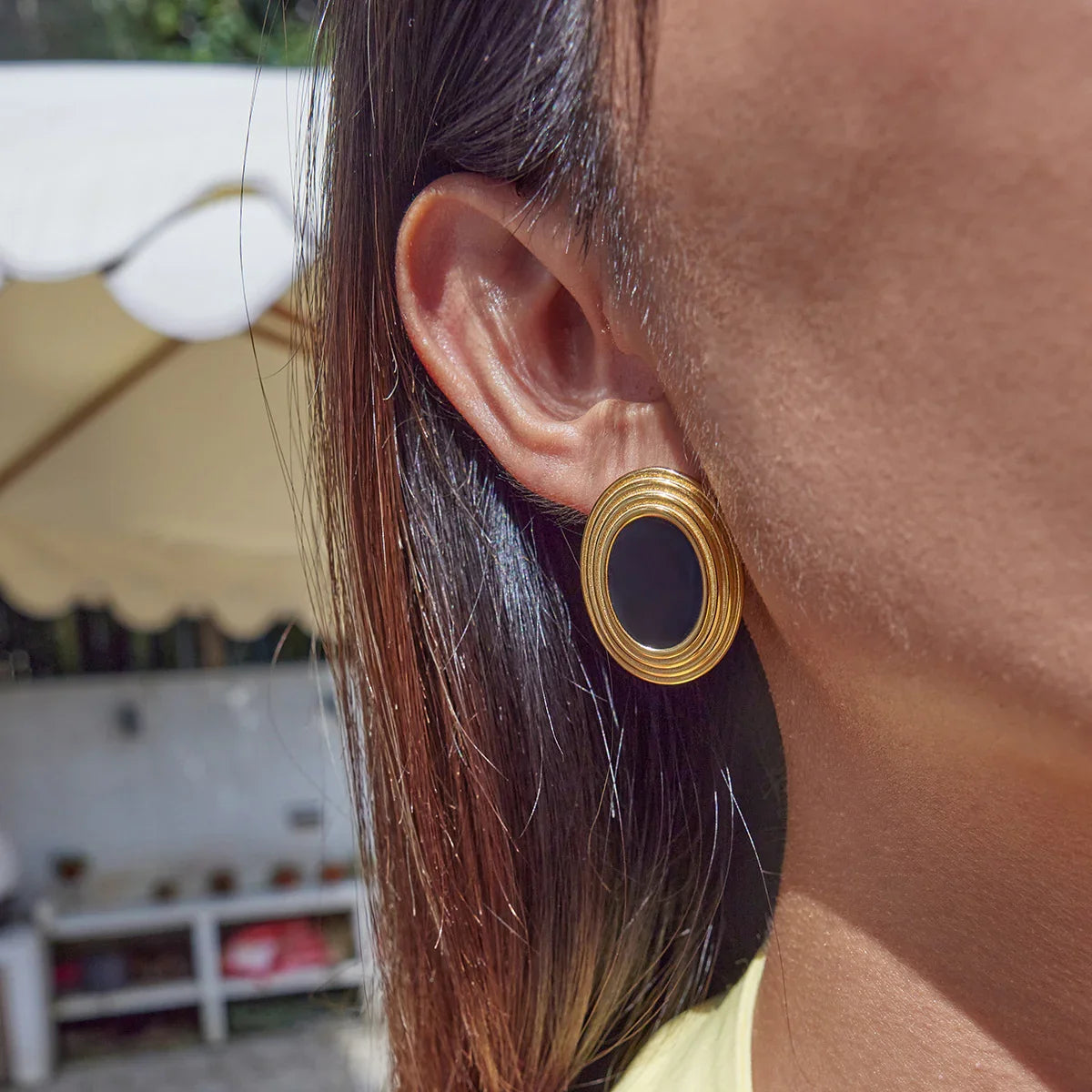 [VA]Ruthie Ohrringe mit Gold-Emaille