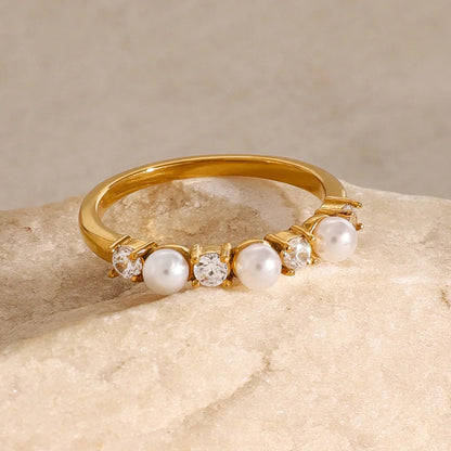 [VA]Keisha Diamond Pearl Ring