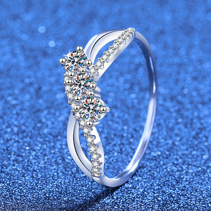 [VA]INTERTWINING LOVE MOISSANITE RING