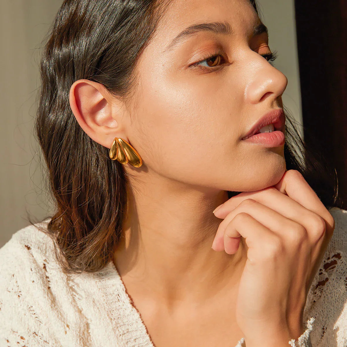 [VA]Saffron Gold Earrings