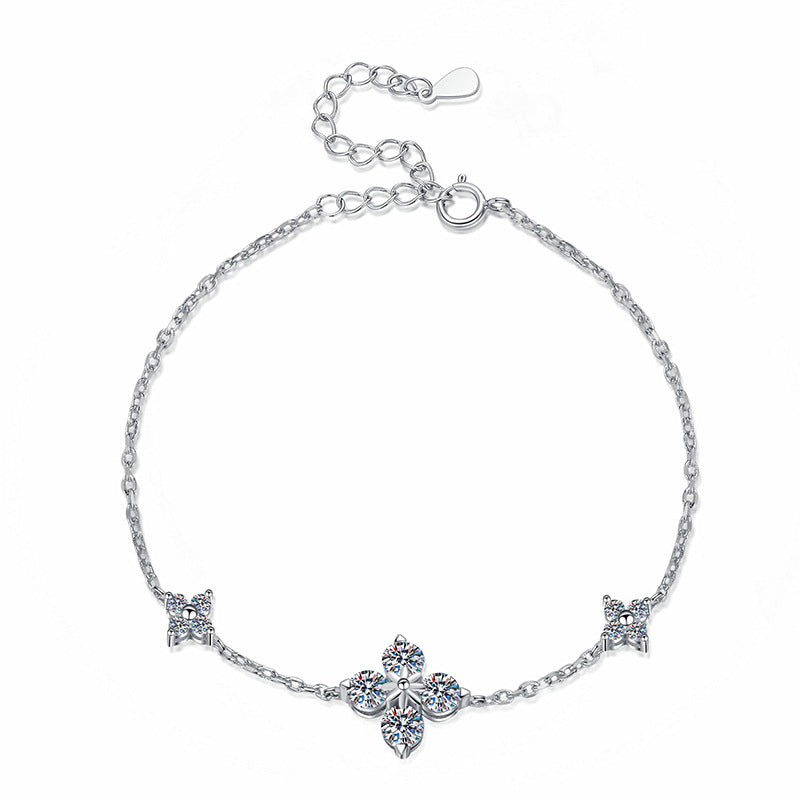 [VA]KLEEBLATT GLÜCKSBRINGER MOISSANIT-ARMBAND