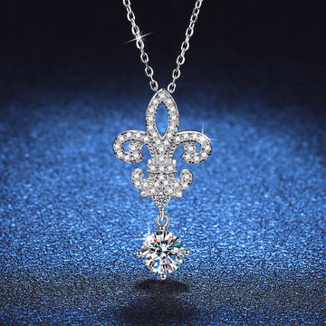 [VA]ROYAL FLEUR-DE-LIS MOISSANIT-ANHÄNGERKETTE