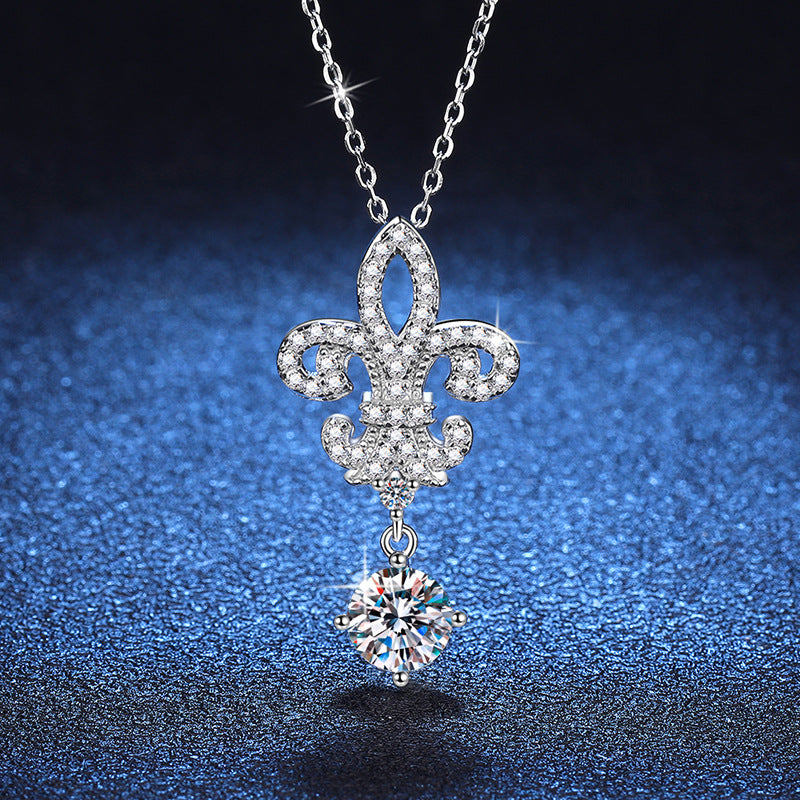 [VA]ROYAL FLEUR-DE-LIS MOISSANIT-ANHÄNGERKETTE
