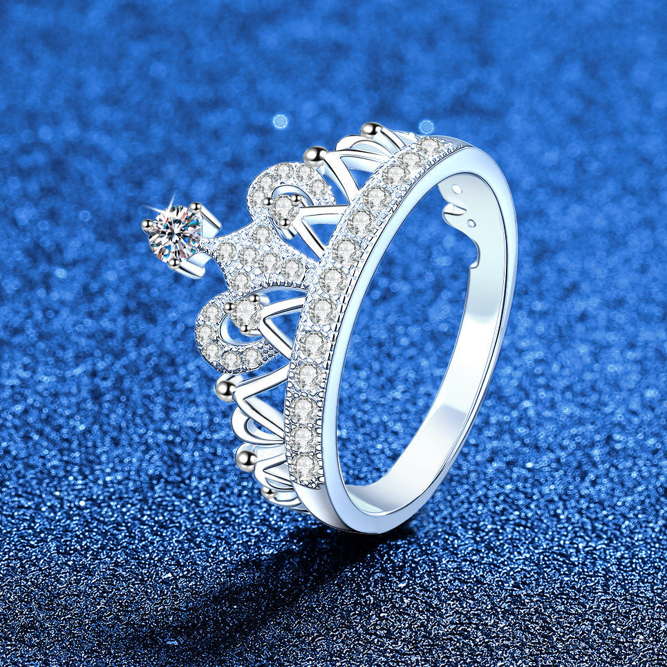 [VA]DREAMY CROWN MOISSANITE RING - 1,2 KARAT ELEGANT IM PRINZESSINNEN-STIL
