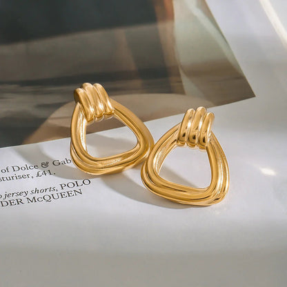 [VA]Doris Knot Charm Gold Earrings