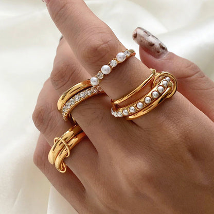 [VA]Dune Stacked Gold Ring