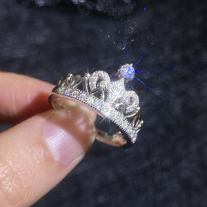 [VA]DREAMY CROWN MOISSANITE RING - 1,2 KARAT ELEGANT IM PRINZESSINNEN-STIL
