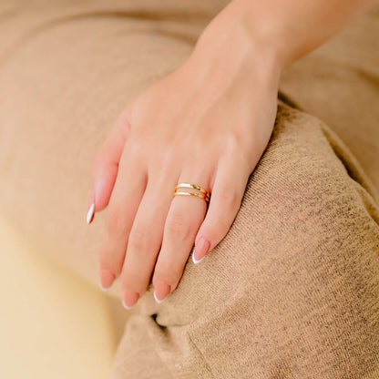 [VA]Olivia Layered Gold Ring