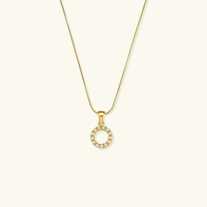[VA]Augustine Initial Letter Pearl Necklace