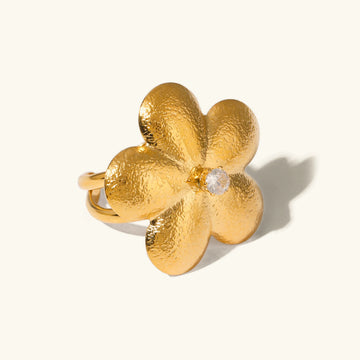 [VA]Flora Gold Ring mit Blütenblatt