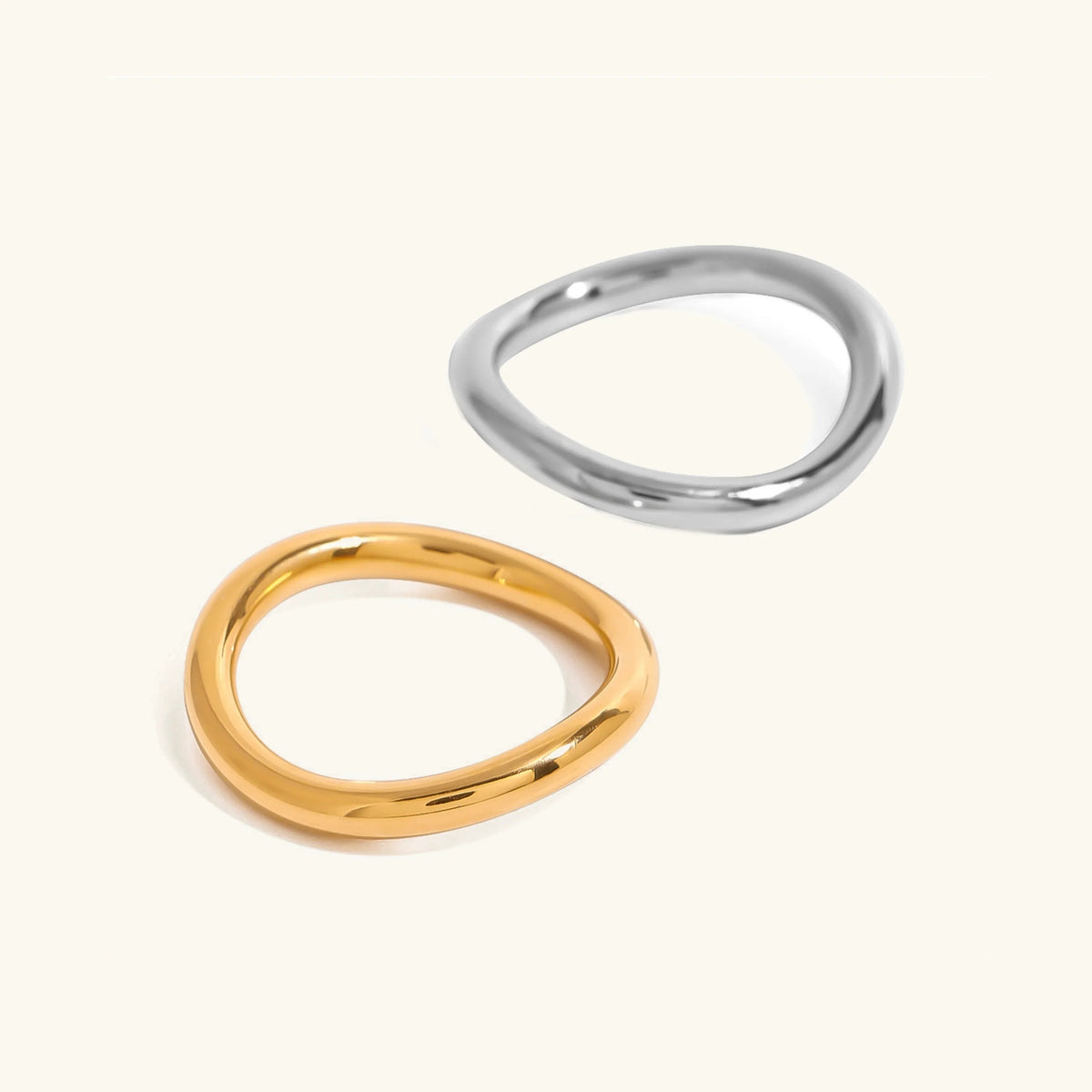 [VA]Miley Gold & Silver Layered Rings