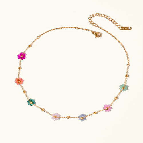 [VA]Azalea Floral Gold Necklace