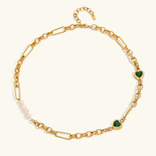 [VA]Maddison Pearl Chain Gold Necklace