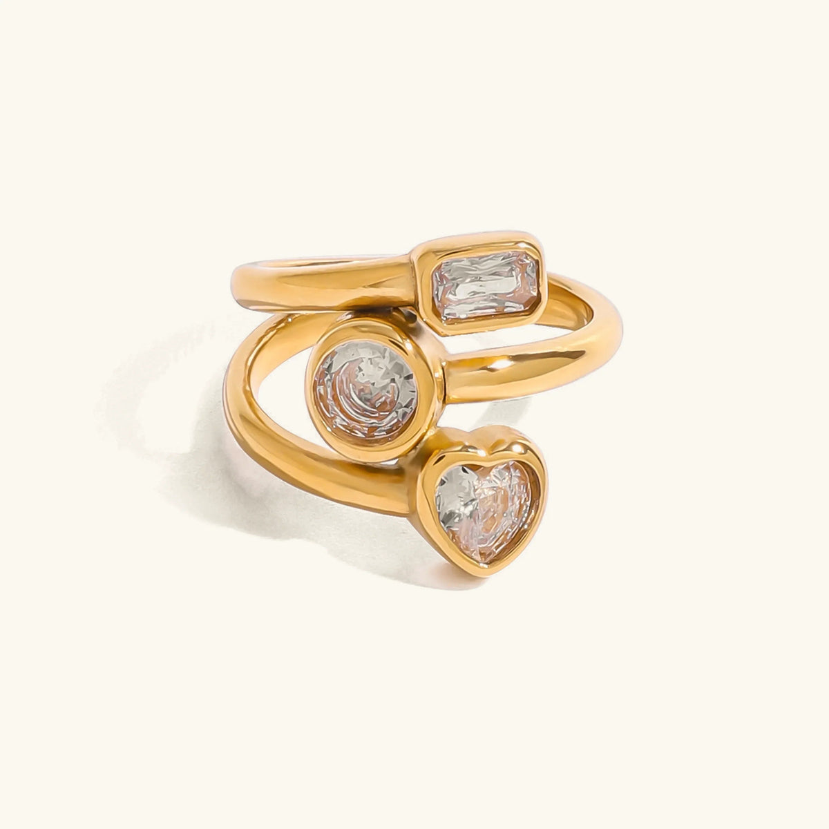 [VA]Amelina mehrlagiger Diamantring