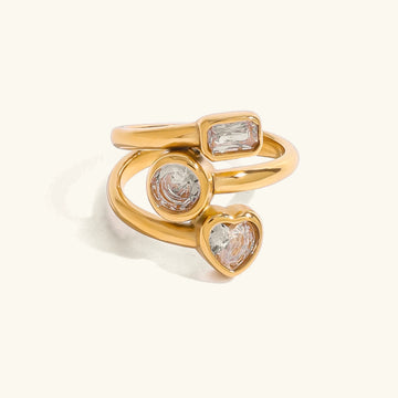 [VA]Amelina mehrlagiger Diamantring