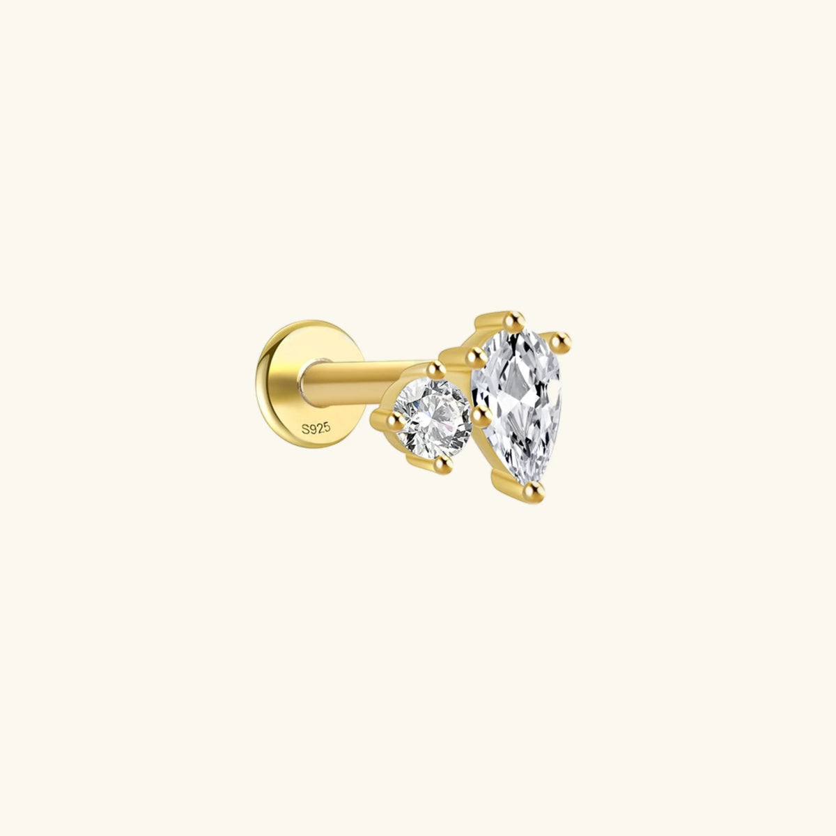 [VA]Kate Flat Back Diamond Stud