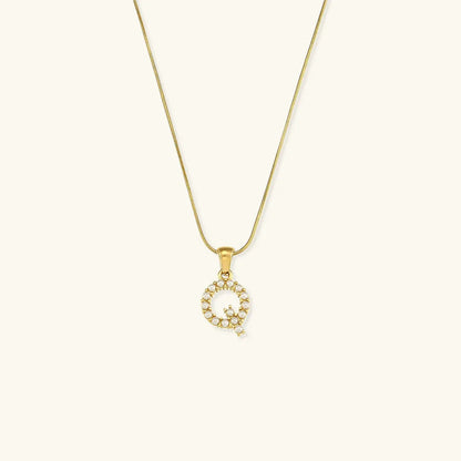 [VA]Augustine Initial Letter Pearl Necklace